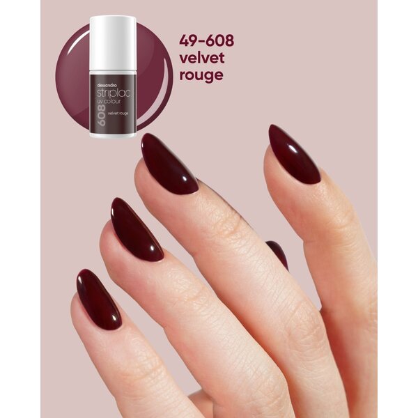 Alessandro Striplac UV Colour  Velvet Luxe 608 Velvet Rouge 6.5ml