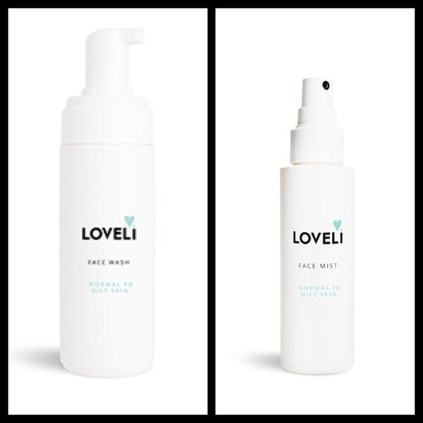 Loveli Cleansing Duo wash + mist  onzuivere huid