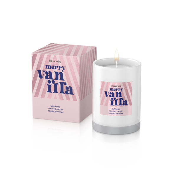 Alessandro Merry vanilla Candle  - kaars met vanillie geur 230gr