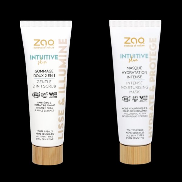 ZAO Skincare & Make-up  Intuitive Duo Scrub & Mask - voordeelset met gezichtsscrub en gezichtsmasker - met alleen natuurlijke ingredienten