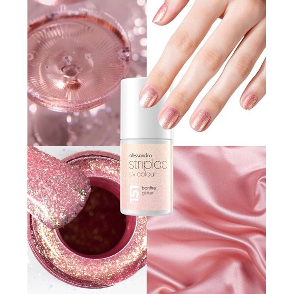 Alessandro Striplac UV Colour 151 Bonfire Glitter 6.5ml