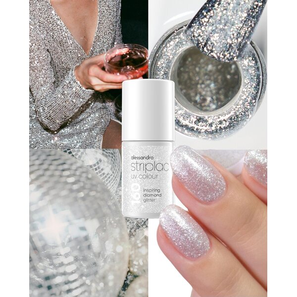 Alessandro Striplac UV Colour 160 Inspiring Diamond Glitter 6.5ml