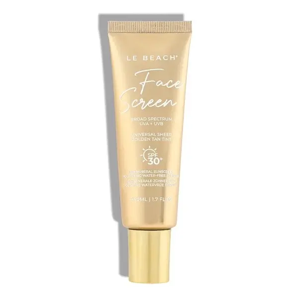 Le Beach Face Screen Golden Tan Glow SPF 30 – Getönter Sonnenschutz für das Gesicht – für jeden Hauttyp geeignet  50 ml