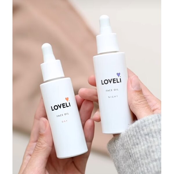 Loveli Duo Face Oil Day & night - huid olie voor het gezicht voor dag en nacht - voedende huidolie
