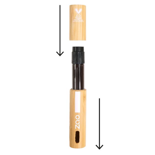 ZAO Skincare & Make-up  Wasserfeste Mascara „No Drama“ schwarz  250  Nachfüllpackung für PFAS-freie wasserfeste Mascara  – 7 ml