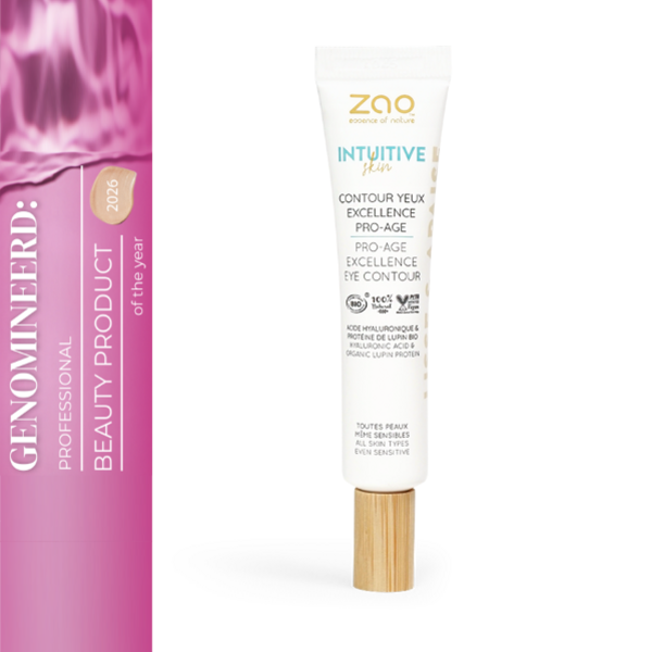 ZAO Skincare & Make-up  Intuitive Excellence Pro Age Augencreme – Pflegen Sie Ihre Augenpartie mit dieser 100 % natürlichen Augencreme. Sie mindert Fältchen, Tränensäcke und Schwellungen rund um die Augen. 15 ml