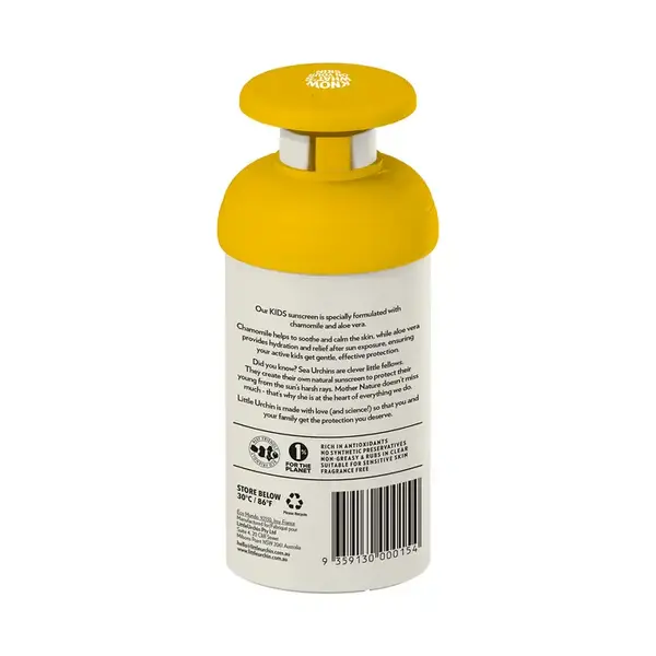 Little Urcrin Natürliche Sonnencreme  For Kids Natural Clear Zink LSF 50 – Pumpe  300 ml  – Pumpflasche – Sonnencreme für Kinder