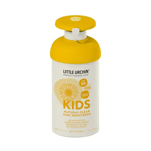Little Urcrin Natuurlijke Zonnebrand  For Kids Natural Clear Zink SPF 50 - pomp  300ml