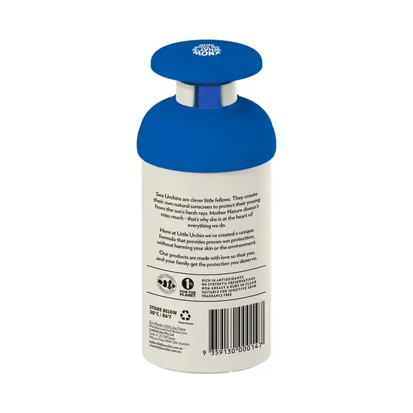 Little Urcrin Natürliche Sonnencreme  Natural Clear Zink LSF 50 – 300 ml – Sonnencreme – Großpackung