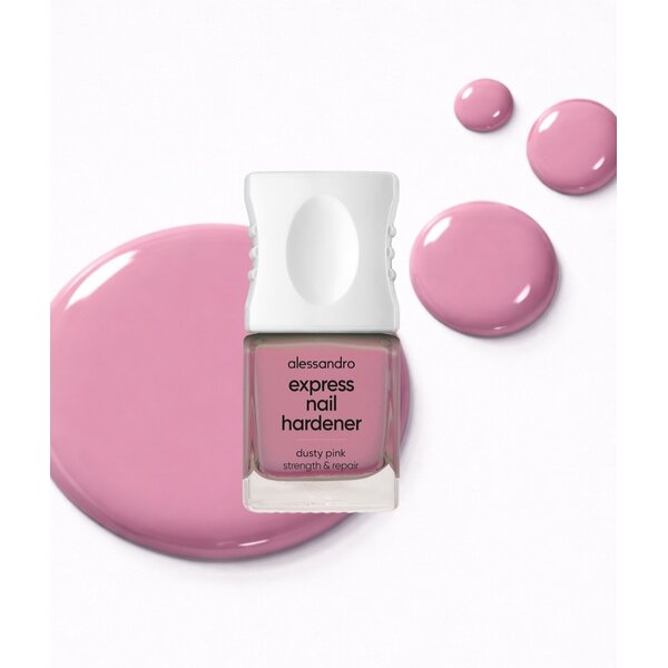 Alessandro Express Nagelhärter Dusty Pink 020 – farbiger Nagelhärter – für weniger brüchige Nägel 10 ml