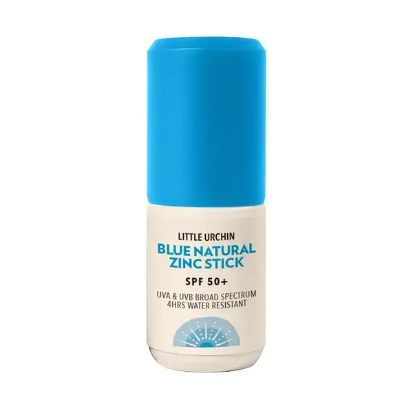 Little Urcrin Natural Blue Coloured Zinc Stick  LSF 50+ – blau getönter Sonnenschutz-Stick – praktisch zum Mitnehmen, 14 g