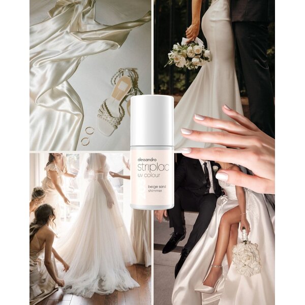 Alessandro Striplac UV Colour 203 Beige Sand Shimmer 6.5ml