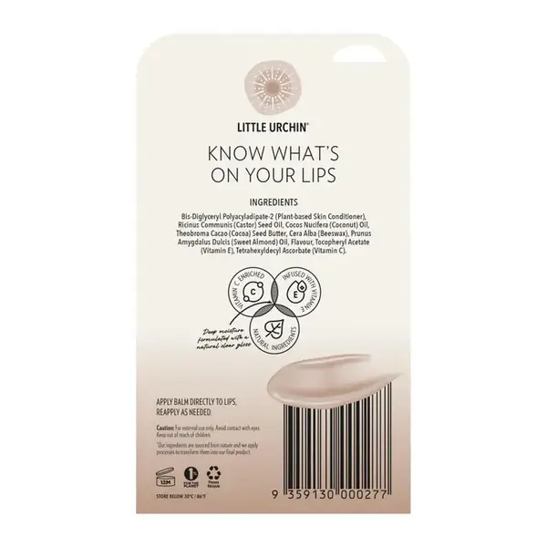 Little Urcrin Natural Lipbalm Tinted Vanille 15ml