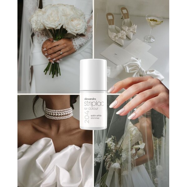 Alessandro Striplac UV Colour 204 Satin White Shimmer 6,5 ml