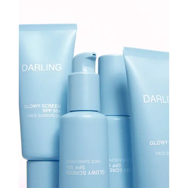 Darling suncare Glowy Screen  zonnebrand voor het gezicht SPF 50+ 40ml - zonbescherming - geeft een mo oie glans op de huid