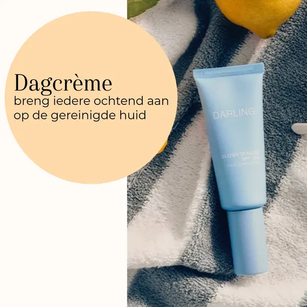 Darling suncare Glowy Screen  zonnebrand voor het gezicht SPF 50+ 40ml - zonbescherming - geeft een mo oie glans op de huid