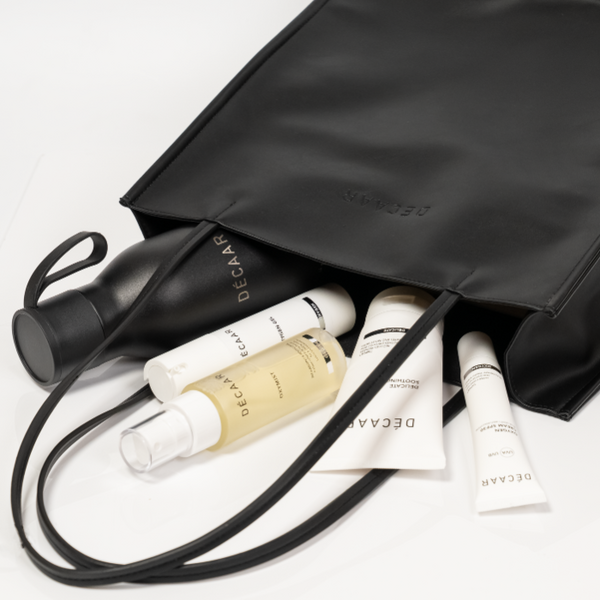 Decaar  Transision Ritual Set - cadeauset met zonbescherming, oxygengel, Oxygenmist, soothinggel, luxetas en waterfles voor warme en koude dranken