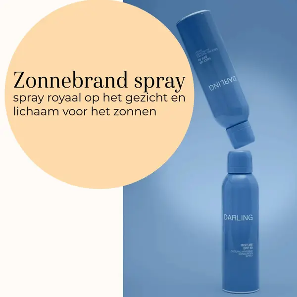 Darling suncare Mist Me – LSF 50 – 150 ml Kühlendes, unsichtbares Sonnenspray – kühlende, transparente Sonnencreme – Sonnenschutz – als Spray – transparent – leicht – kein weißer Film – feuchtigkeitsspendend und erfrischend 150 ml