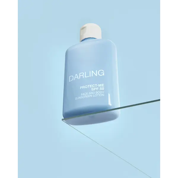 Darling suncare Protect-Me Gesichts- und Körper-Sonnenschutzlotion  LSF 50 – 150 ml   Sonnencreme – Sonnenschutz – leicht – kein weißer Film – feuchtigkeitsspendend – leicht – klebt nicht 150 ml