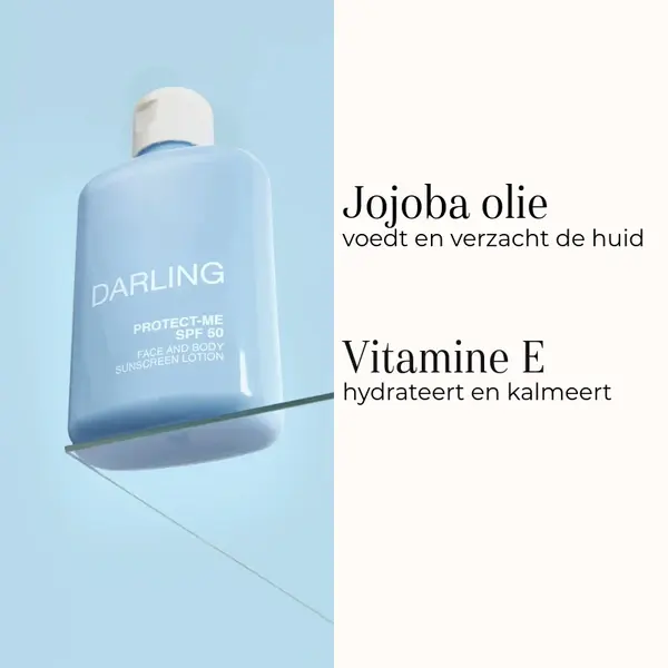 Darling suncare Protect-Me Gesichts- und Körper-Sonnenschutzlotion  LSF 50 – 150 ml   Sonnencreme – Sonnenschutz – leicht – kein weißer Film – feuchtigkeitsspendend – leicht – klebt nicht 150 ml