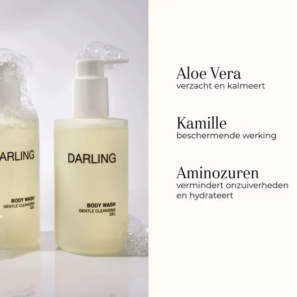 Darling suncare Hydrating Bodywash 225ml Genlte cleansing ge- hydraterend l - gevoelige huid- milde- douchegel