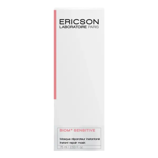 Ericson Laboratoire BIOM+ Sensitive Instant Repair Mask – Gesichtsmaske für Haut mit Rötungen, Couperose oder Rosazea. Sie regeneriert, beruhigt, mindert Rötungen und spendet Feuchtigkeit. 75 ml