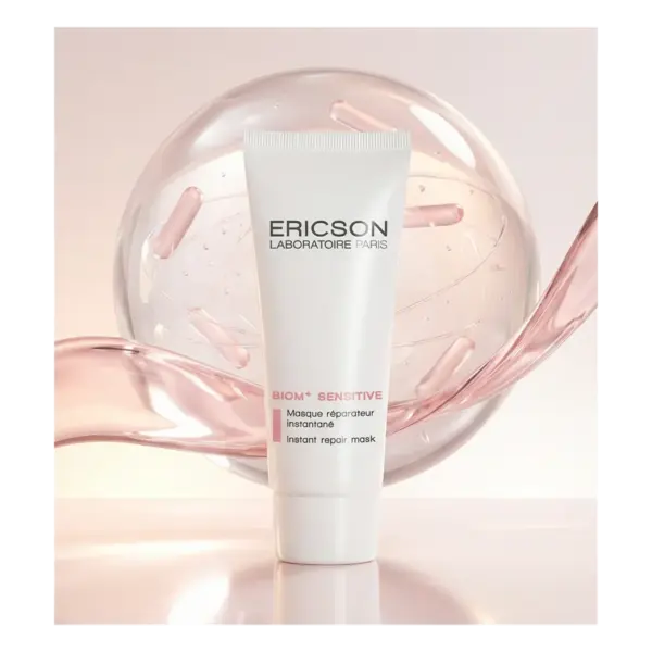 Ericson Laboratoire BIOM+ Sensitive Instant Repair Mask – Gesichtsmaske für Haut mit Rötungen, Couperose oder Rosazea. Sie regeneriert, beruhigt, mindert Rötungen und spendet Feuchtigkeit. 75 ml