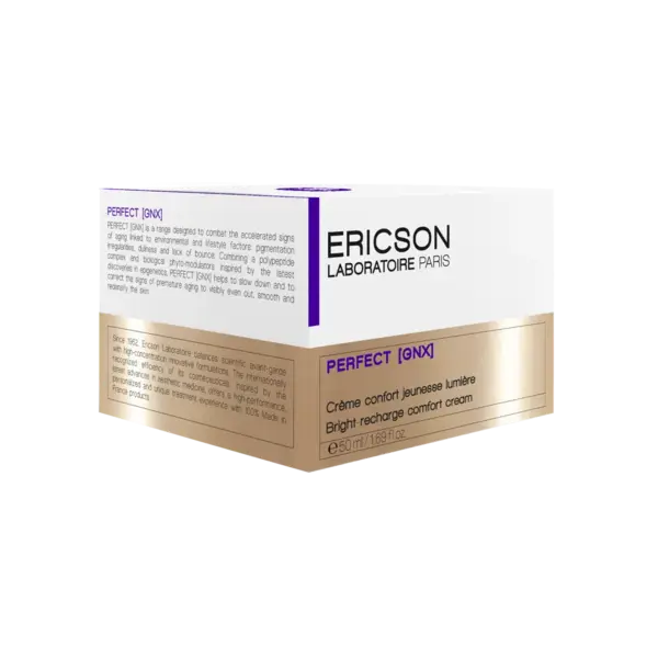 Ericson Laboratoire Perfect GNX Bright Recharge Komfortcreme – sanfte Pflege für trockene Haut mit Pigmentflecken, 50 ml