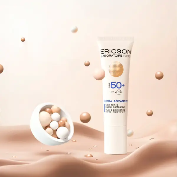 Ericson Laboratoire Hydra Advanced Hydra Perfecting SPF 50 – BB-Creme – feuchtigkeitsspendend und schützend für jeden Hauttyp – 30 ml