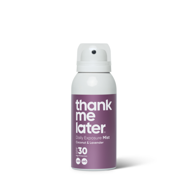 Thank Me Later Sunmist LSF 30 Kokos und Lavendel – Sonnencreme – Sonnenschutzspray