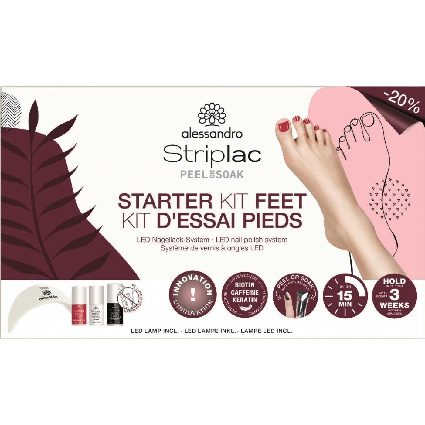 Striplac für die Zehennägel