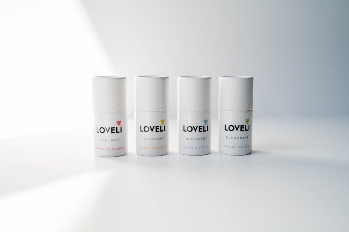 Wie verwendet man das Loveli Mini-Deodorant?