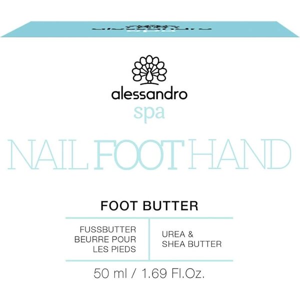 Alessandro Foot Spa Foot Butter – pflegender Fußbalsam gegen extrem trockene Füße, 50 ml