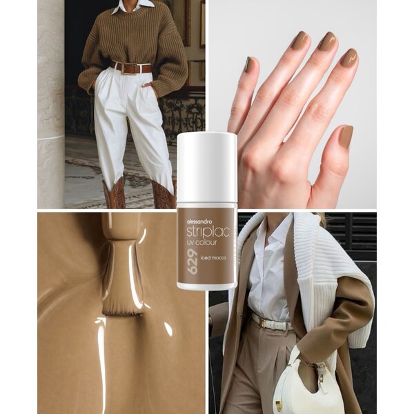 Alessandro Striplac Iced Mocha 629 – 6,5 ml – brauner Nagellack