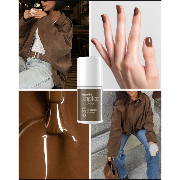 Alessandro Striplac Chocolate Mousse 631 - 6.5mlbruine nagellak