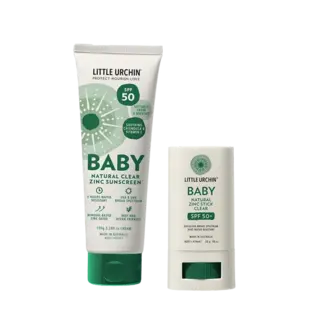 Natürliche Sonnencreme  For Baby Natural Clear Zink LSF 50 DUO
