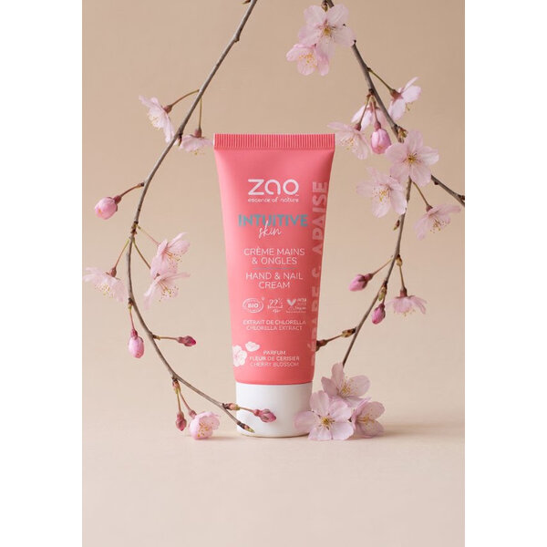 ZAO Skincare & Make-up  Intuitive Hand- und Nagelcreme „Cherry Blossom“ 30 ml – zarte Handcreme mit 100 % natürlichen Inhaltsstoffen