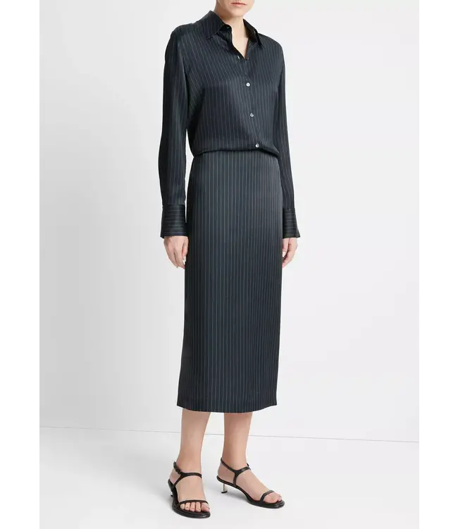 Vince pinstripe lean pencil skirt vince