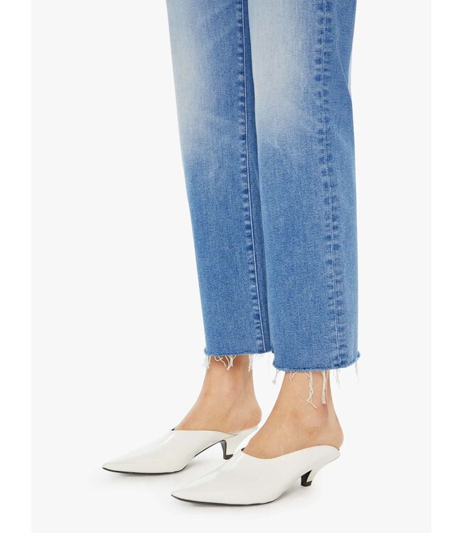 Mother midrise rambler ankle fray jean mother