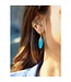 turquoise plume earring