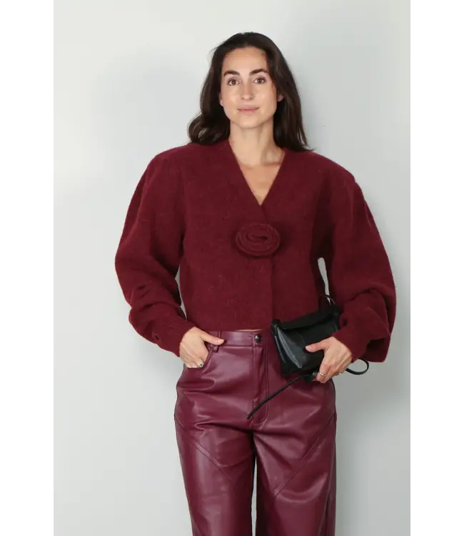 rotate knit puff sleeve cardigan Rotate