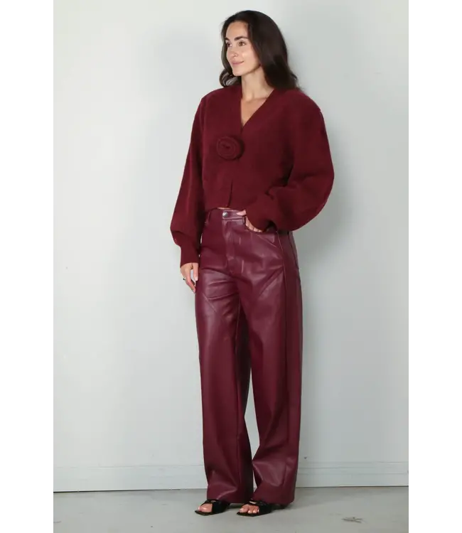 rotate knit puff sleeve cardigan Rotate