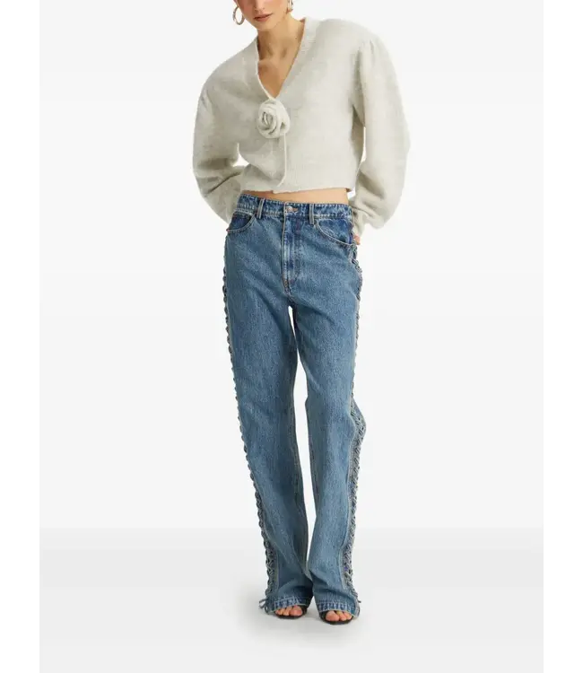 rotate knit puff sleeve cardigan Rotate