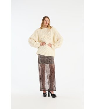 rotate knit cable crew neck rotate