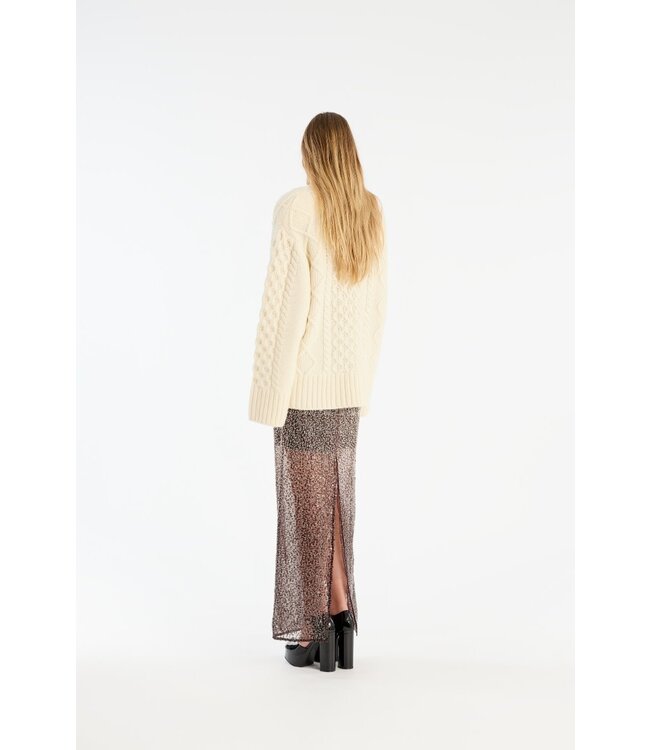 rotate knit cable crew neck rotate