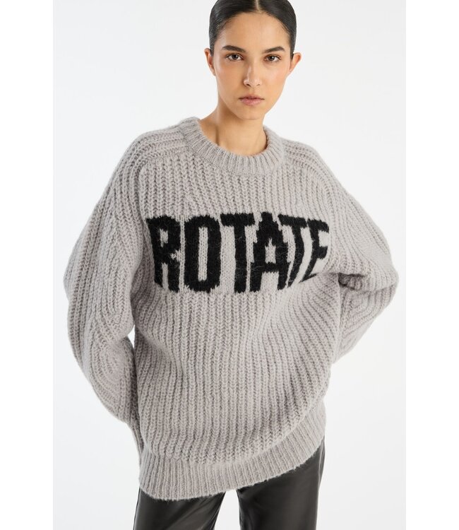 rotate knit logo sweater rotate