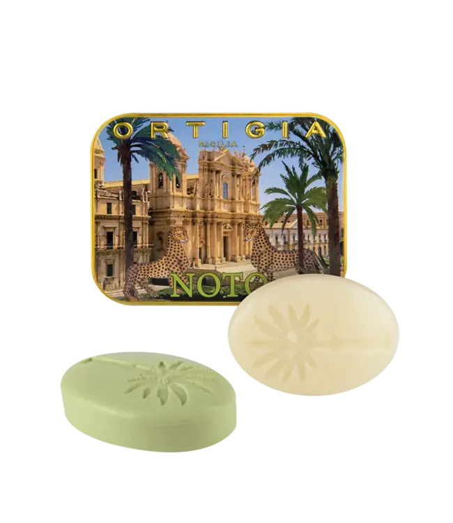 Ortigia Sicilia city tin soap 25gx2