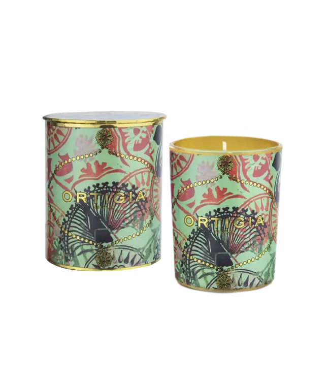 Ortigia Sicilia decorated candle small