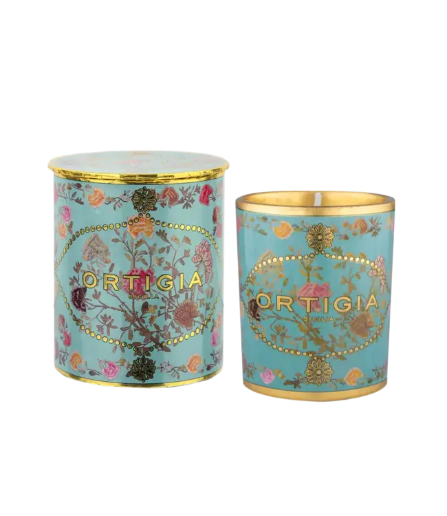 Ortigia Sicilia decorated candle small