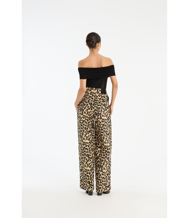 rotate jacquard midi leg pants rotate